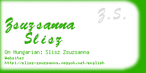 zsuzsanna slisz business card